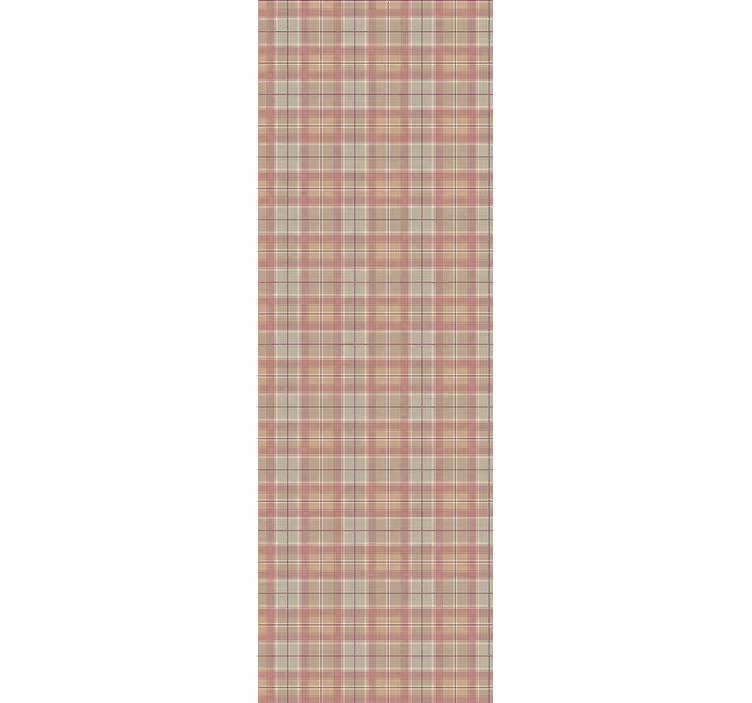 Behang woonkamer bruin tartan textuur - TenStickers