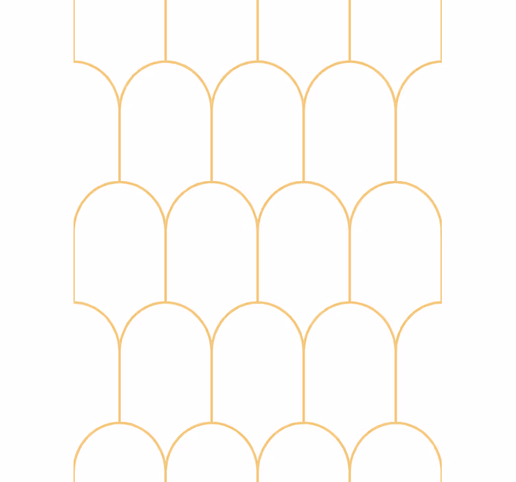Behang woonkamer elegante gouden bogen - TenStickers
