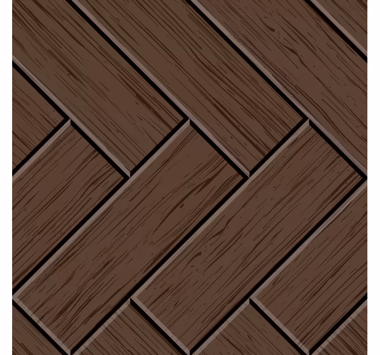 Sierlijk behang zigzag houten planken vloersticker - TenStickers
