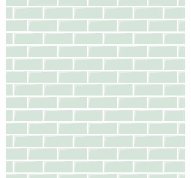 Behang baksteen groen elegant patroon - TenStickers