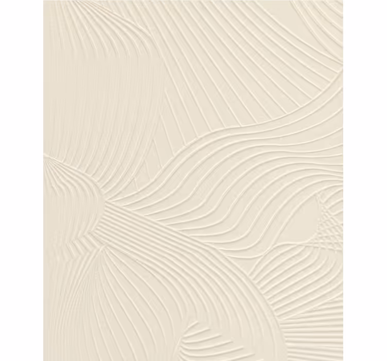 Behang woonkamer cream wavy emboss - TenStickers