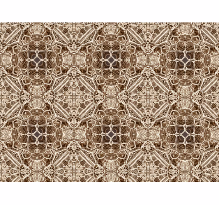 Behang woonkamer ornate lace kaleidoscoop - TenStickers