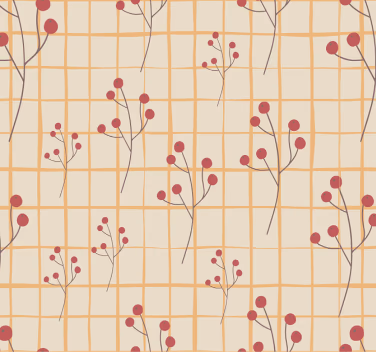 Slaapkamer behang met bloemenpatroon kist - TenStickers