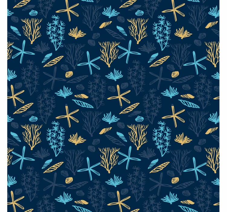 Behangpapier slaapkamer kleurrijk zeebodemdesign - TenStickers