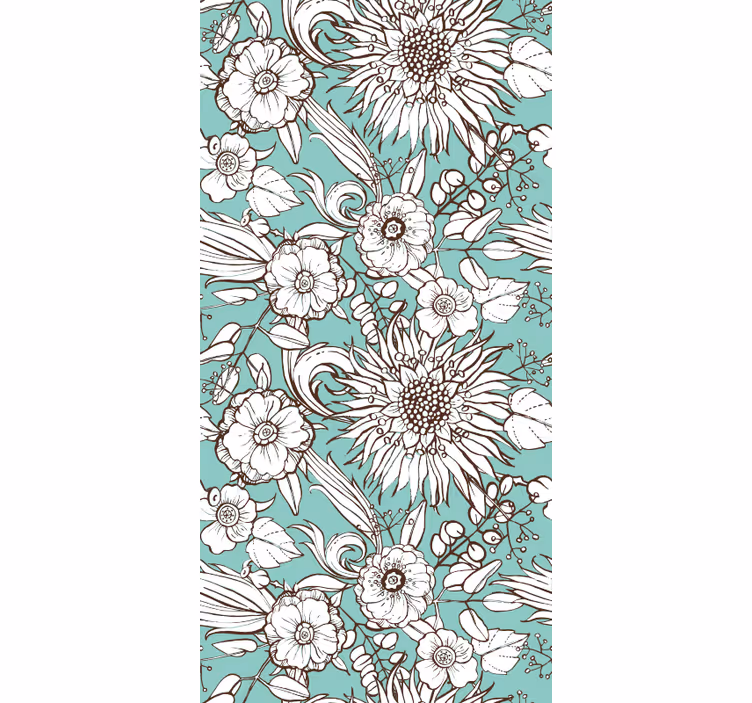 Behangpapier slaapkamer zonnebloemen patroon - TenStickers