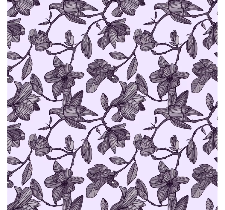 Behangpapier slaapkamer cute magnolia design - TenStickers