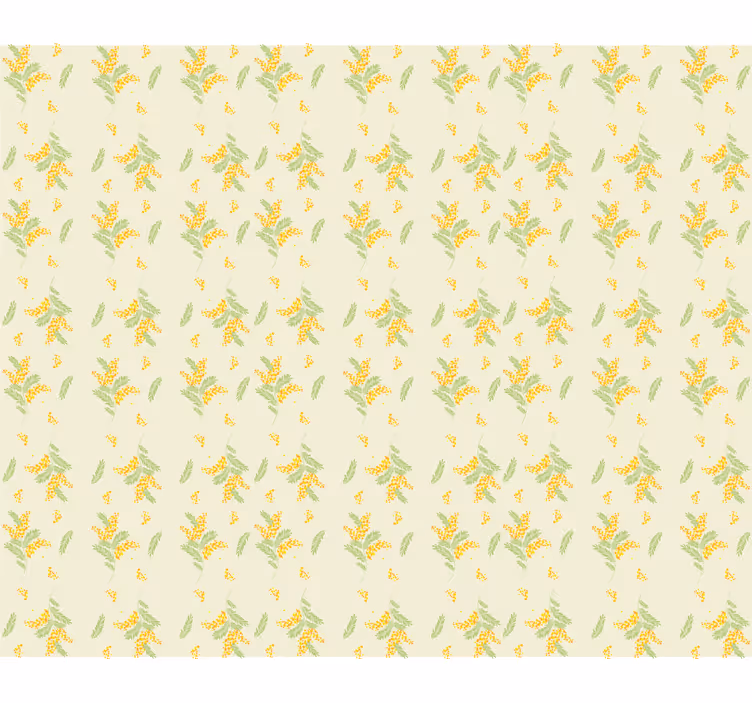 Behangpapier slaapkamer mimosa patroon licht - TenStickers