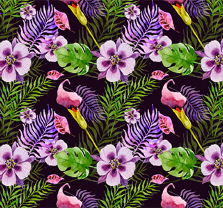 Sierlijk behang vinilo ikea jungle flora - TenStickers