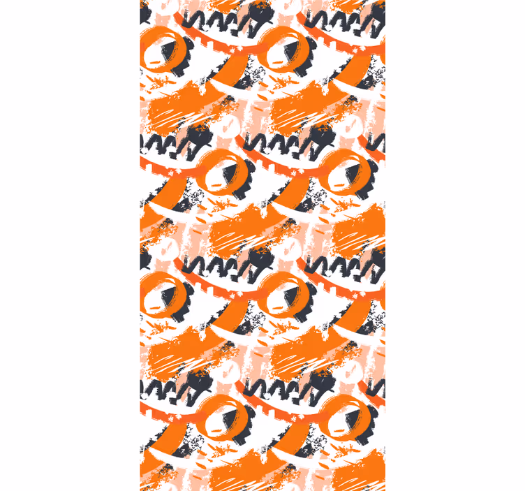 Sierlijk behang abstracte oranje aquarelstreken - TenStickers