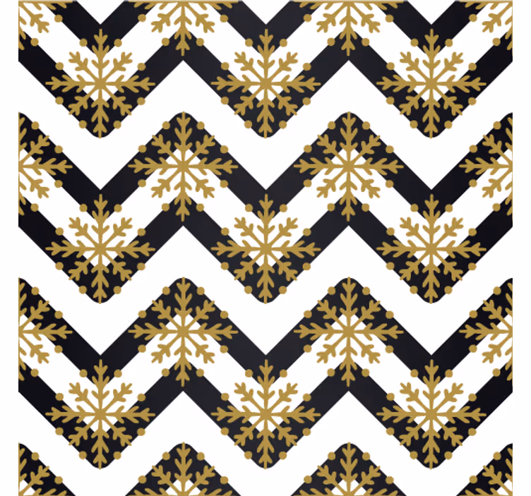 Sierlijk behang chevron bloemenpatroon - TenStickers