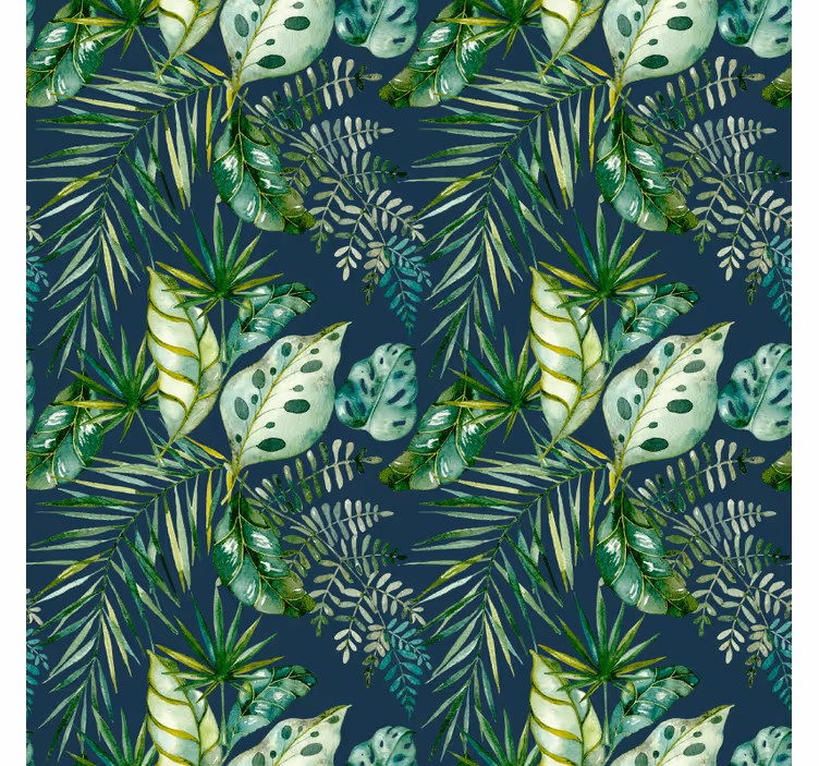 Behang print jungle print plantaardig design - TenStickers