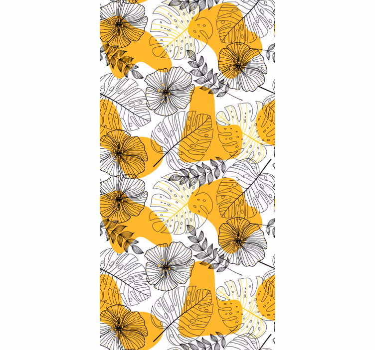 Behang print bloemen ontwerp kallax - TenStickers