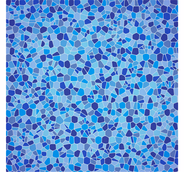 Behang print blauw mozaïek effect - TenStickers