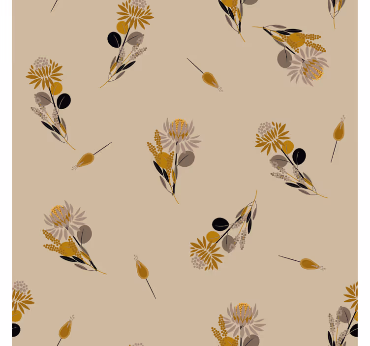 Behang print vintage bloemen - TenStickers