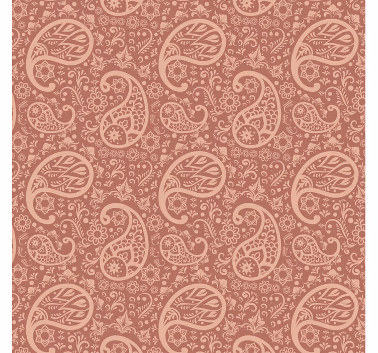 Behang bloemsierkunst warm paisley patroon - TenStickers