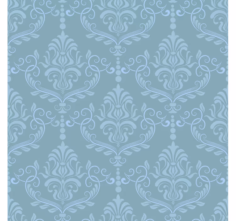 Behangpapier slaapkamer blauwe elegante barok - TenStickers