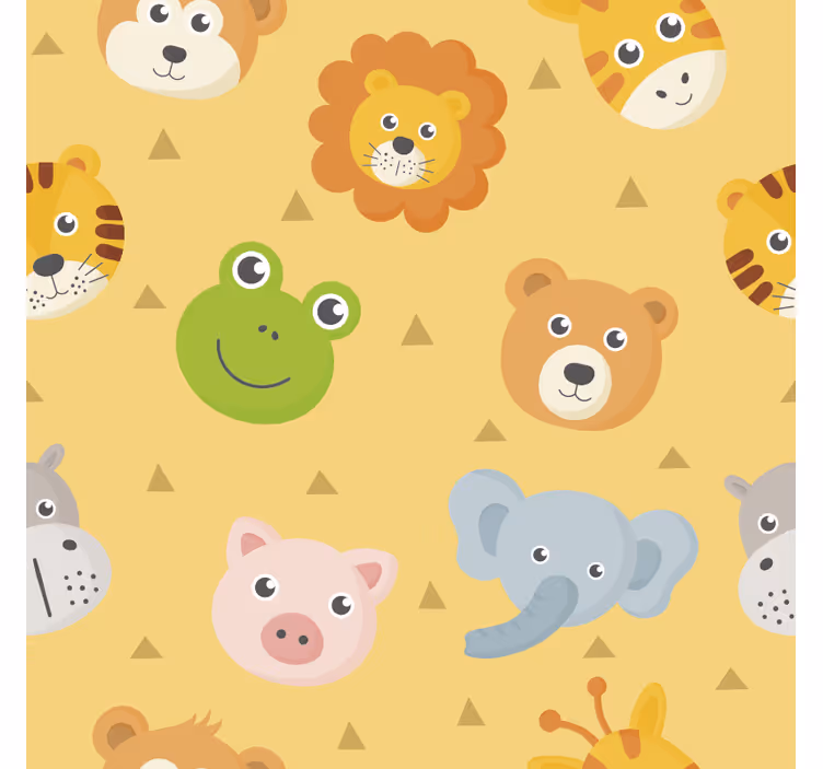 Behang dieren kleurrijke dieren speelruimte - TenStickers