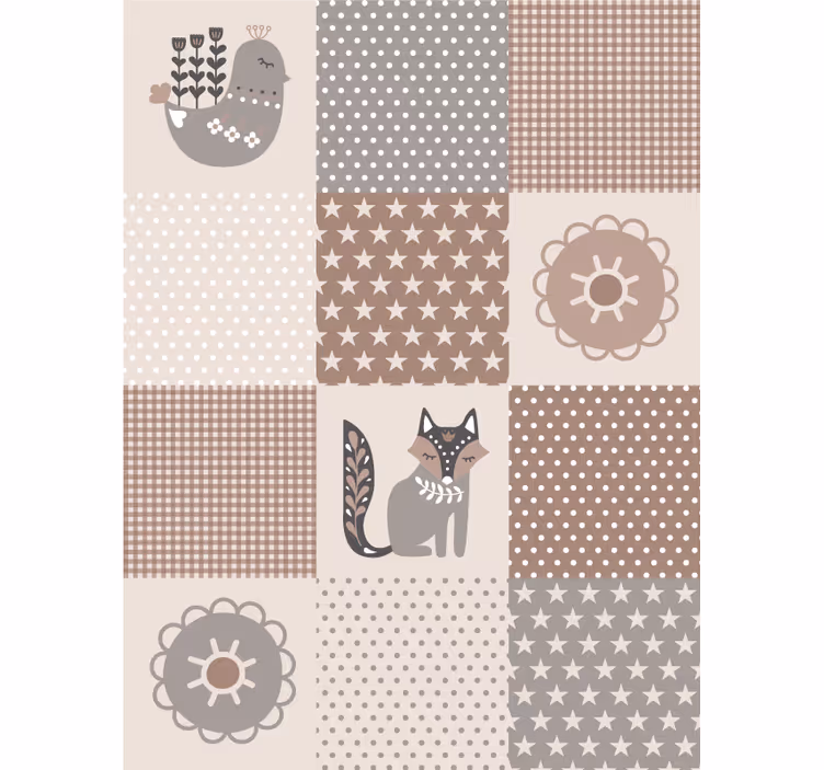 Behang dieren nordic dieren en tegels - TenStickers