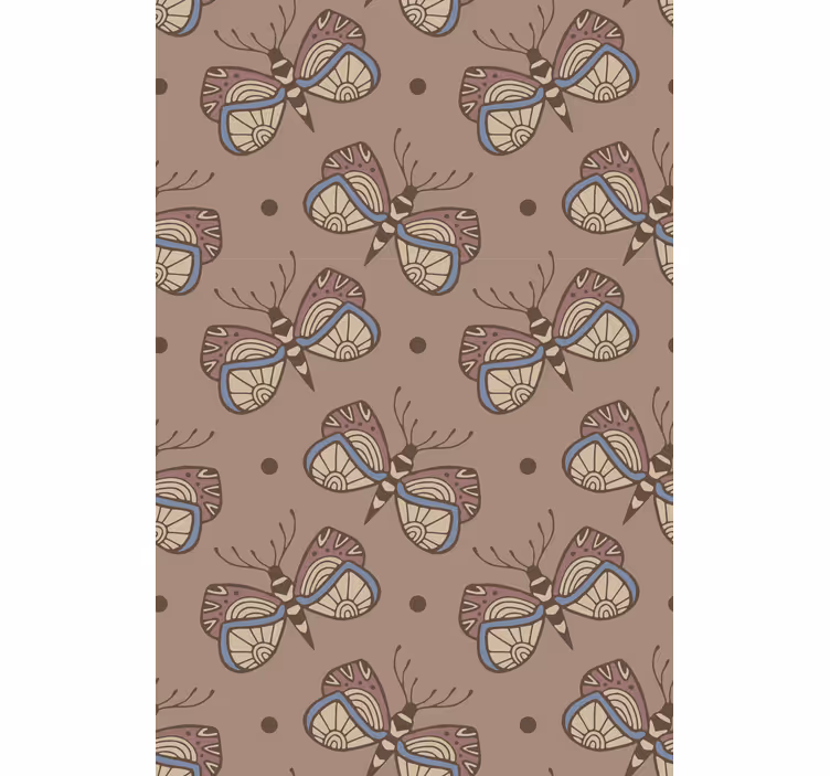 Behangpapier slaapkamer inspirerende vintage vlinder - TenStickers
