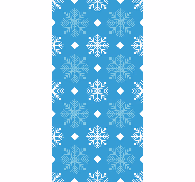 Behangpapier slaapkamer sneeuwvlokken blauwe tinten - TenStickers
