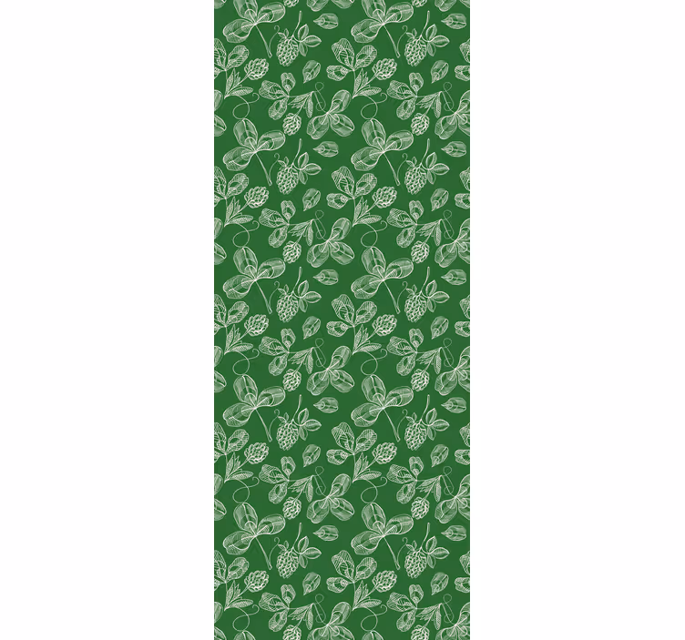 Behangpapier slaapkamer groen magnolia takkenpatroon - TenStickers