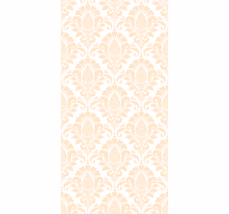 Behangpapier slaapkamer beige damast patroon - TenStickers