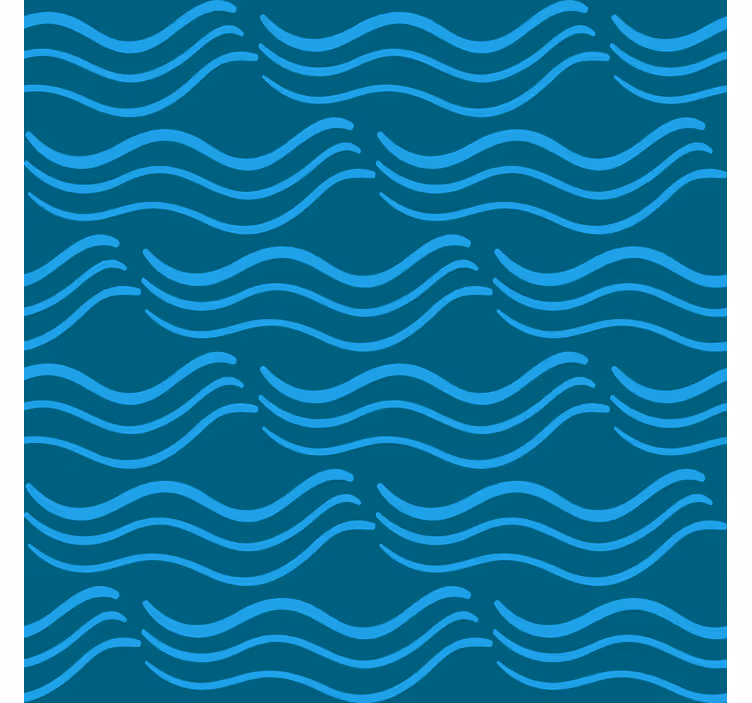 Slaapkamer behang met vloeiende aqua patronen - TenStickers
