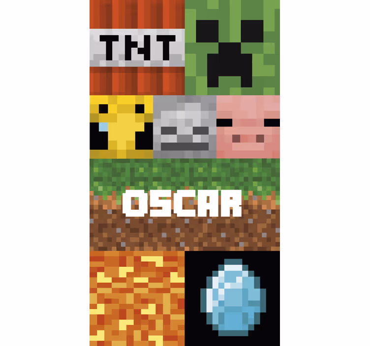 Behang print gaming geometrisch patroon - TenStickers
