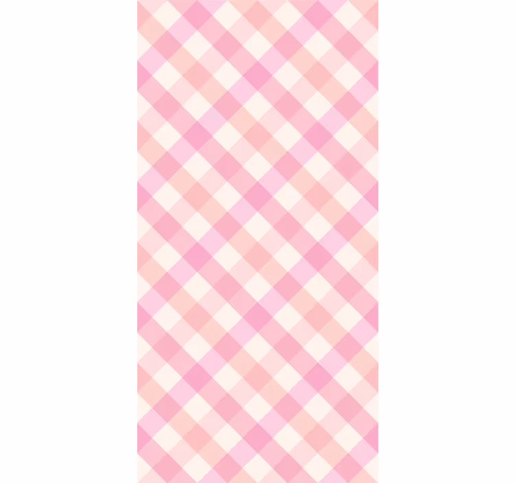 Behang print roze geruit patroon - TenStickers