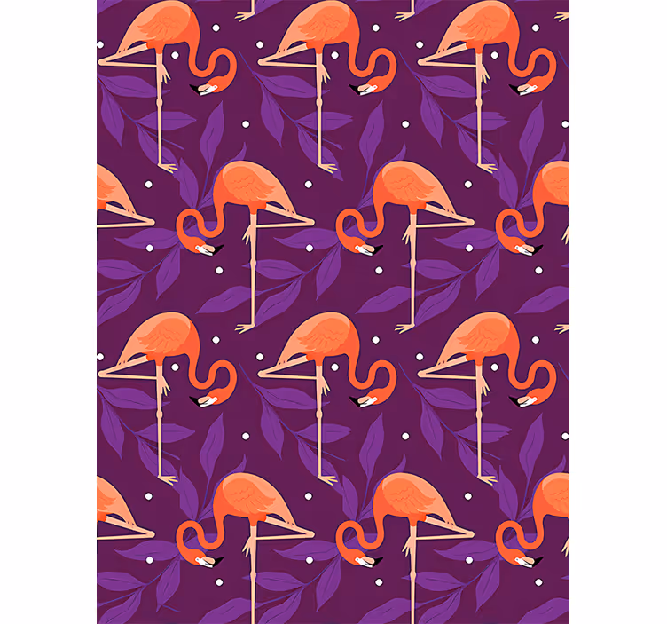 Behang vogels roze tropische flamingo's - TenStickers