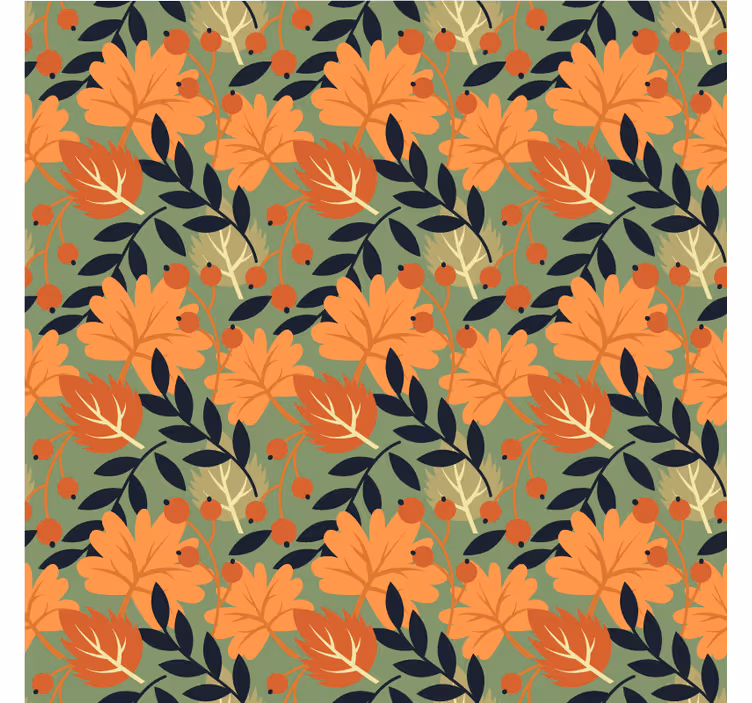 Behang print groot herfstbladeren ontwerp - TenStickers