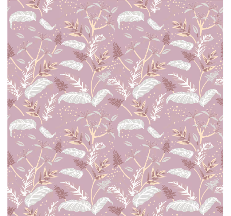 Behangpapier slaapkamer botanisch bladerenpatroon - TenStickers