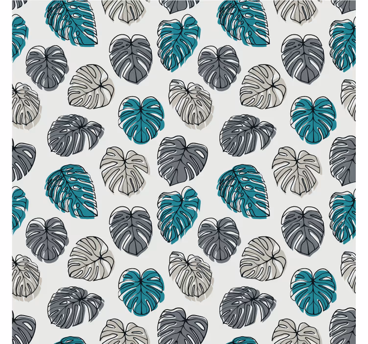 Behangpapier slaapkamer monstera bladpatroon - TenStickers