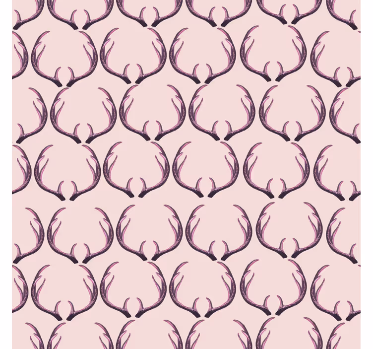Behang dieren roze hertengeweien - TenStickers