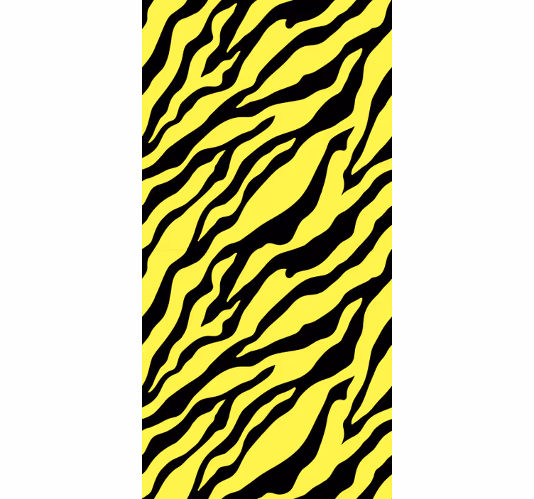 Behang dieren geel zebra ontwerp - TenStickers