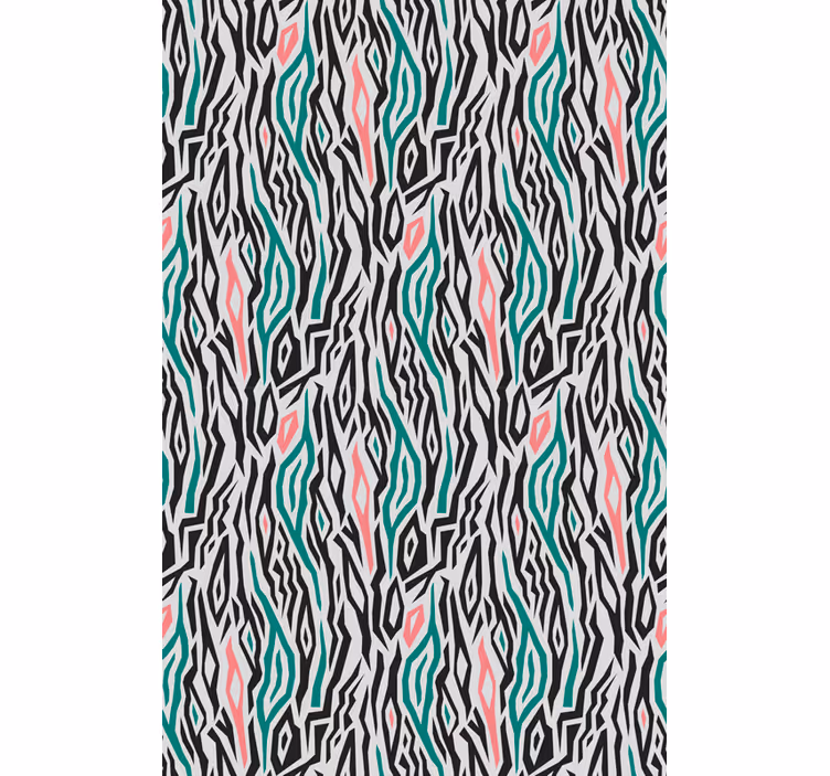 Behang dieren blauwe en roze zebra - TenStickers