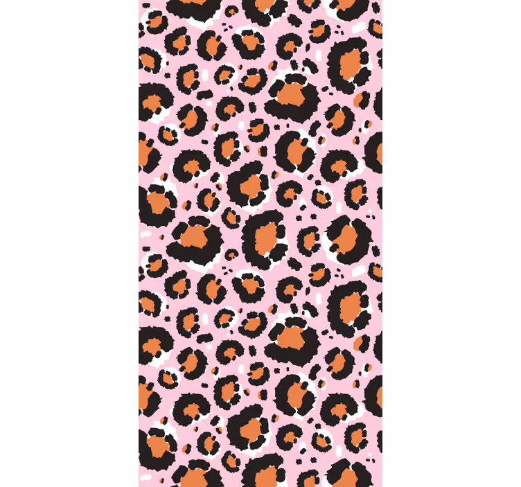 Behang dieren roze luipaardmotief - TenStickers