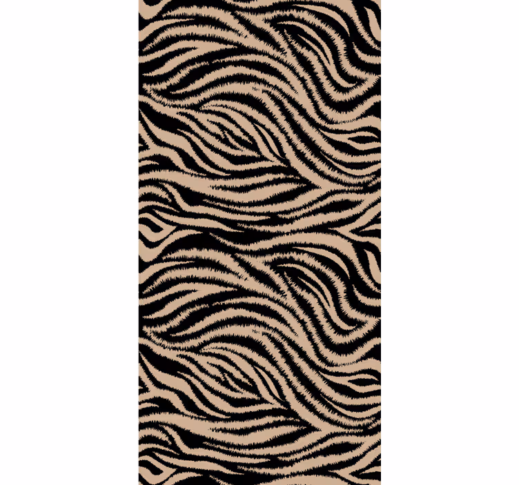 Behang dieren met zebra gestreept motief - TenStickers