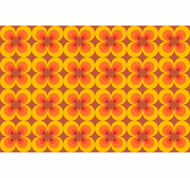 Behang kantoor 70s retro cirkels - TenStickers