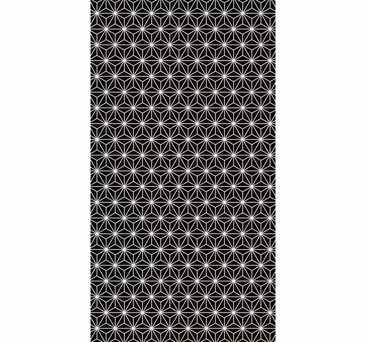 Behang kantoor zwart-witte geometrische diamanten - TenStickers