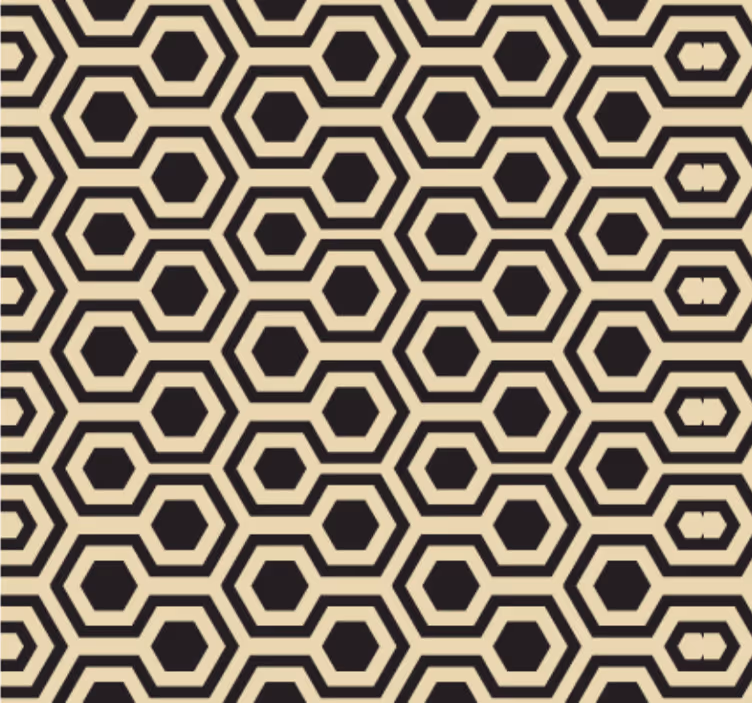 Behang kantoor geometrisch hexagonaal patroon - TenStickers
