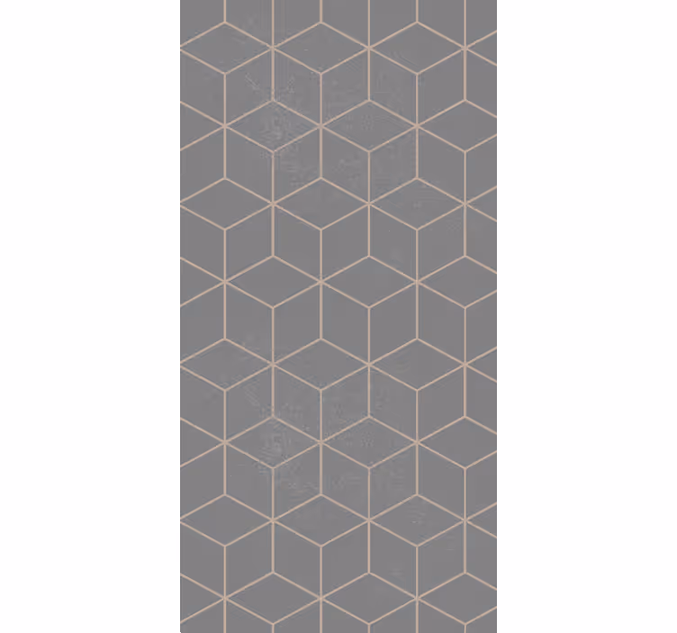 Behang kantoor geometrisch grijs hexagoonpatroon - TenStickers