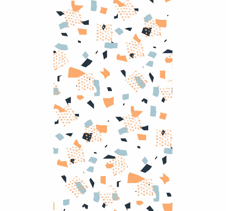 Behangpapier gang onregelmatige pastel figuren patroon - TenStickers