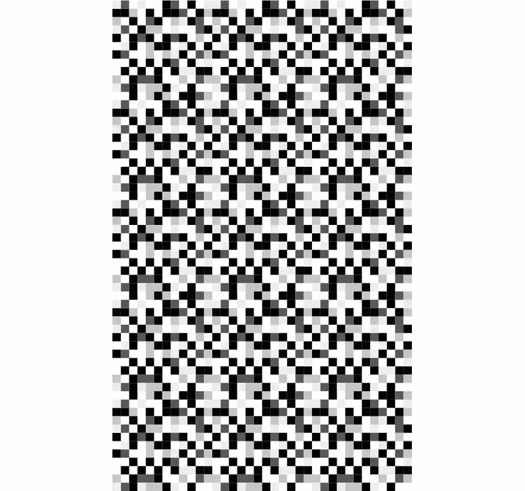 Behangpapier gang met monochroom pixelpatroon - TenStickers