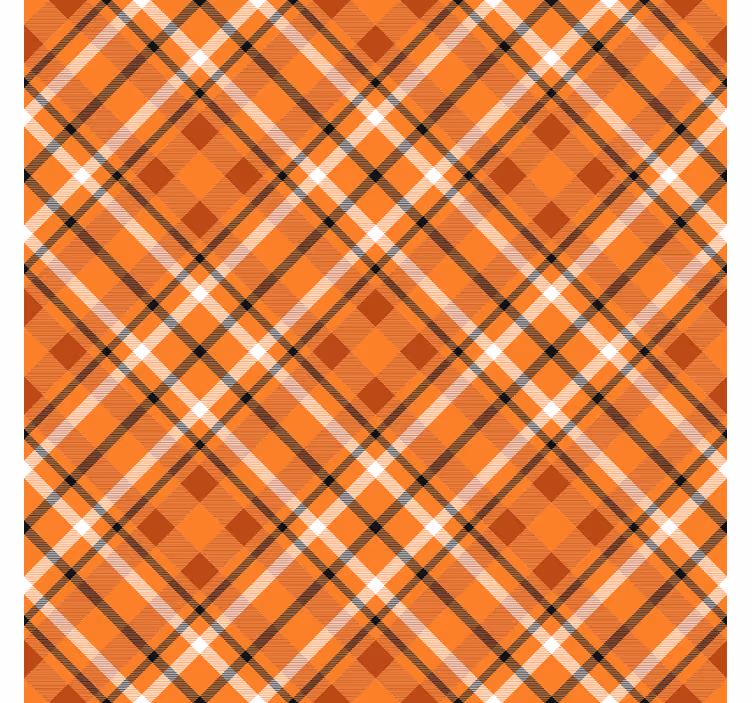 Behangpapier gang oranje patronen met bruine lijnen - TenStickers