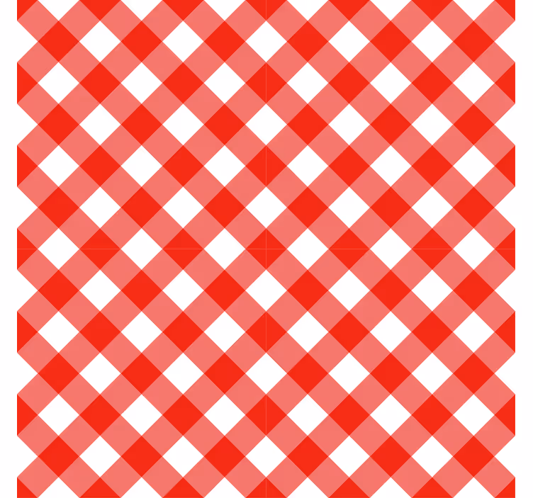 Behangpapier gang rode en witte vierkantjes - TenStickers