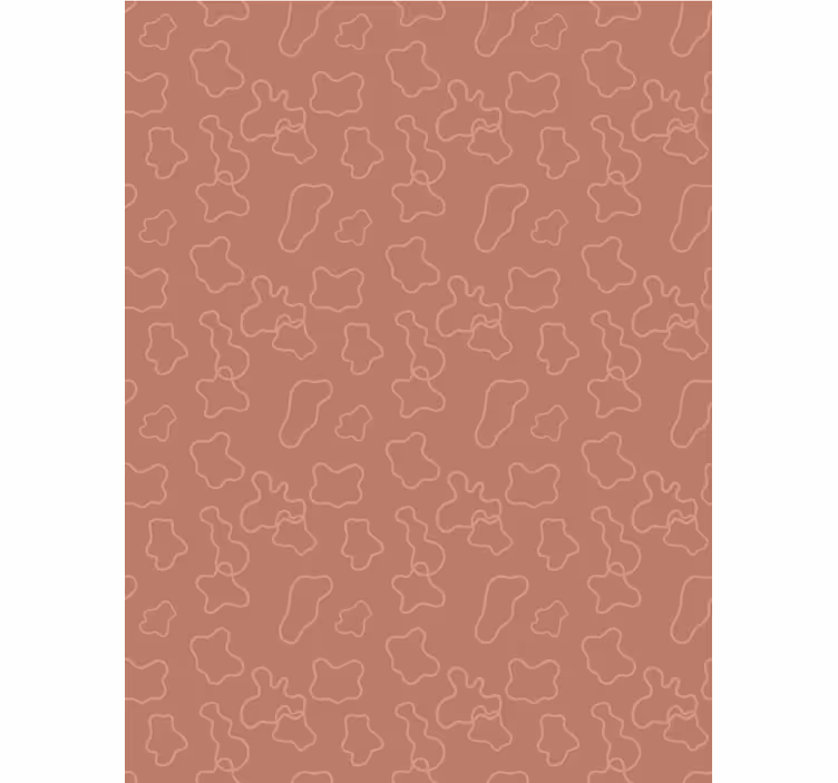 Eetkamer behang terracotta onregelmatige cirkels - TenStickers