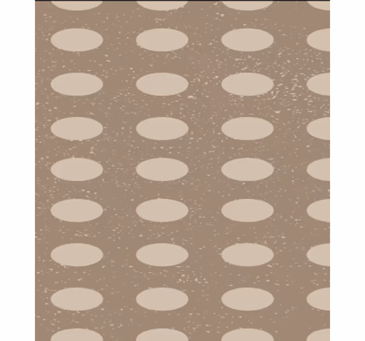 Eetkamer behang geometrisch bruin cirkelpatroon - TenStickers