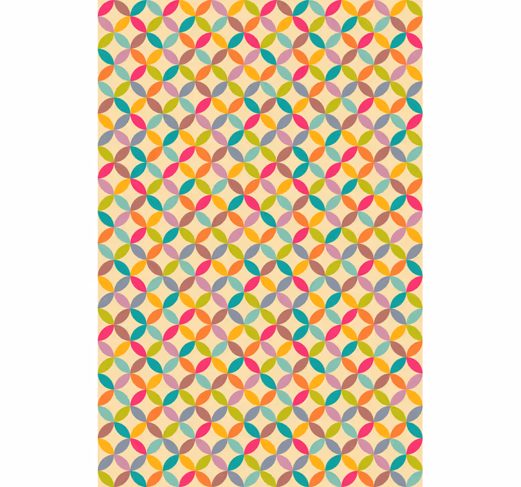 Eetkamer behang kleurrijk geometrisch - TenStickers