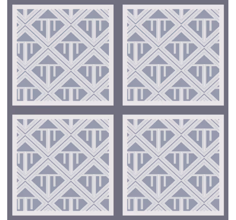Eetkamer behang geometrisch patroonarray - TenStickers